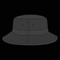 bucket hat outline color block vector, bucket hat in a full color style, trainers template outline, vector Illustration.