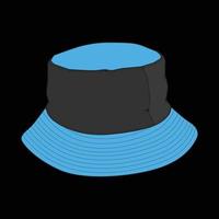 bucket hat outline color block vector, bucket hat in a full color style, trainers template outline, vector Illustration.