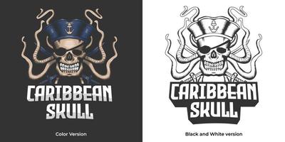 Pirate Skull and crossed sabers badge, logo