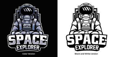 diseño de logotipo de juego de esport de mascota de astronauta vector