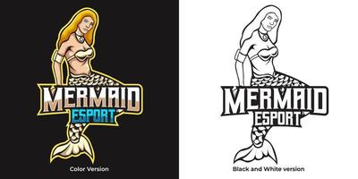 mermaid mascot logo vector design