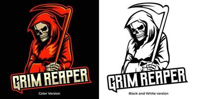 grim reaper esport logo mascot design vector