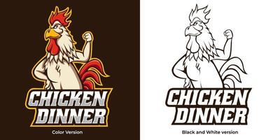 chicken logo mascot vector design