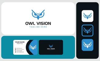 owl eye concept element view logo icon. Security intelligence symbol watch logo vector