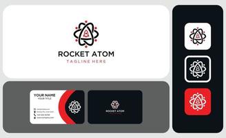 Tech science logo design concept. Space logomark illustration. vector