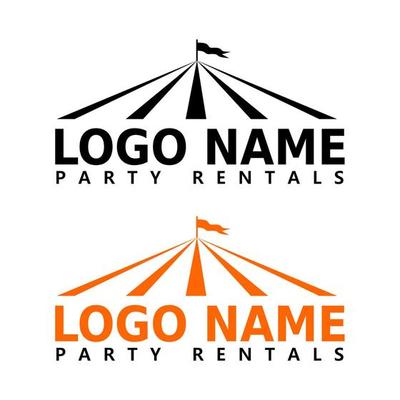 party rental tent event logo design