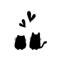 love of cats vector