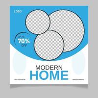 Home sale social media post design vector