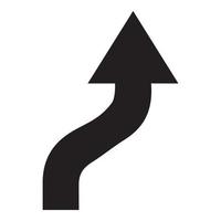 REVERSE CURVE RIGHT SIGN vector