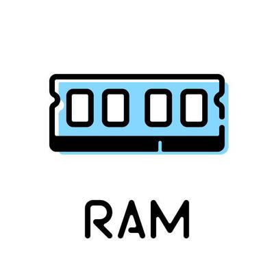 memory stick computer part pictogram with text label