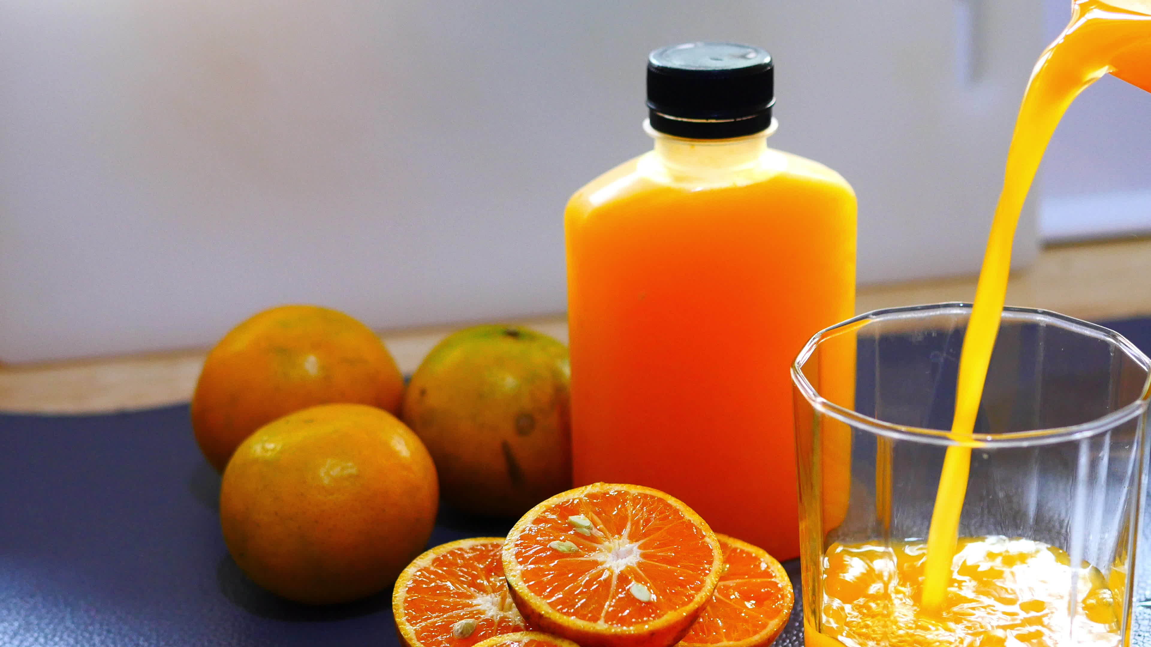 Homemade fresh orange juice squeezing process 8019620 Stock Video at