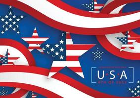 Happy Independence day of USA for festive national anniversary of USA, on July 4 vector