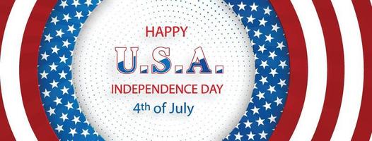 feliz día de la independencia de estados unidos para el aniversario nacional festivo de estados unidos, el 4 de julio vector