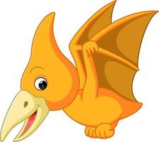 Cute pterodactyl cartoon vector