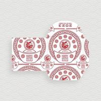 Chinese new year 2023 lucky red envelope money packet for the year of the Rabbit vector