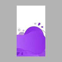 Purple dynamic abstract fluid social media background. Wavy bubble web banner, screen, mobile app colorful design. Flowing liquid gradient shapes. Geometric social network stories theme template vector