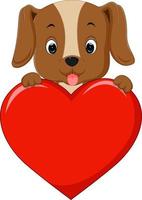 cute dog cartoon vector