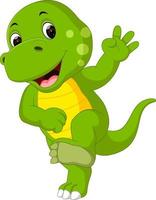 Cute dinosaur cartoon vector