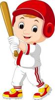 Baseball Player Kid cartoon vector