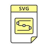 SVG file color icon. Scalable vector graphics. Image file format. Isolated vector illustration