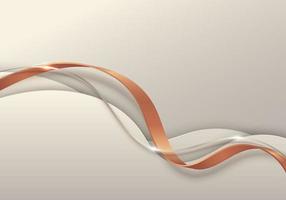 Abstract luxury template background 3D white wave shapes vector