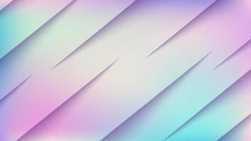 Abstract holograpic color blurred background diagonal lines paper cut vector