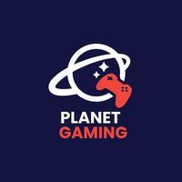 logotipo de juego del planeta vector