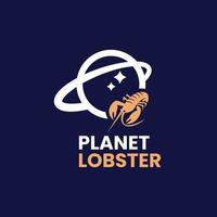 logotipo de la langosta del planeta vector