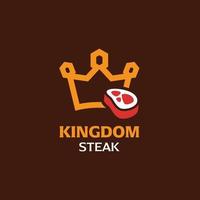 logotipo de bistec rey vector
