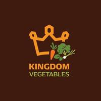 logotipo de verduras rey vector