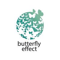 concepto de logotipo de mariposa vector