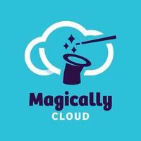 logotipo de nube mágica vector