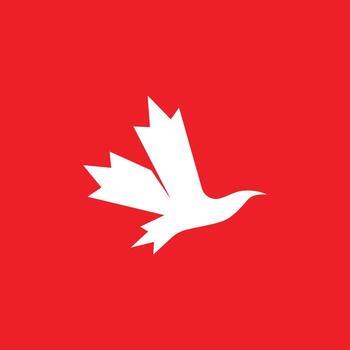 logotipo de pájaro de canadá vector