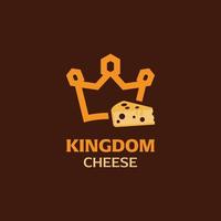 logotipo de queso rey vector