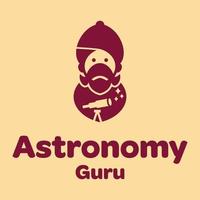 logotipo del gurú de la astronomía vector