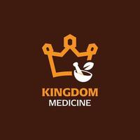 logotipo de medicina rey vector