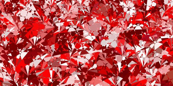 diseño de vector rojo claro con formas triangulares.