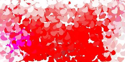 Light red vector pattern with abstract shapes.