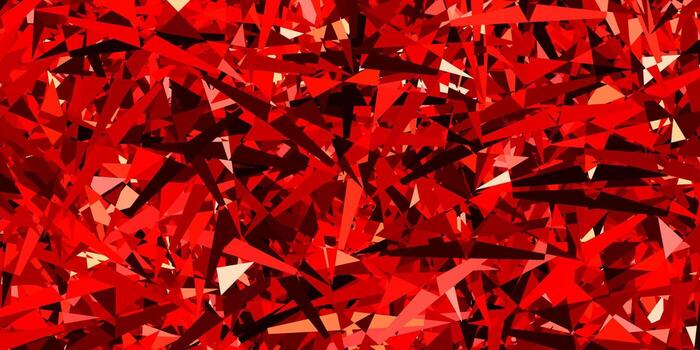 patrón de vector rojo claro con formas poligonales.