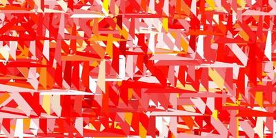 Light red, yellow vector backdrop with triangles, lines.