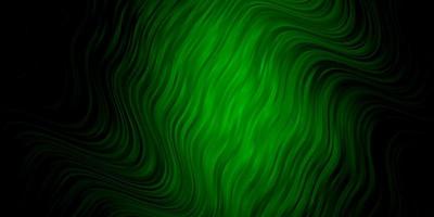 Dark Green vector texture with curves.