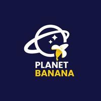 logotipo del planeta plátano vector