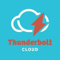 Thunderbolt Cloud Logo. vector