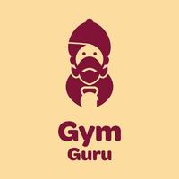 logotipo de gurú del gimnasio vector