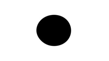 Two black balls collide on white background. Abstract black balls combine. Seamless looping. Video animated background.