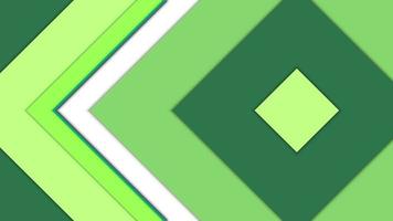 Animation of green paper diamond shape. Abstract geometric green paper layers placed on top of one other. Seamless looping. Video animated background.
