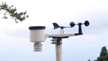 Small wind anemometer weather station, equipment for mesuring meteorology parameter background video