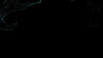 Smoke moving blue particle background, computer motion graphic technology background video