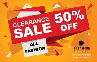 Fashion Clearance Sale Poster vector