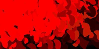 Dark red, yellow vector background with random forms.